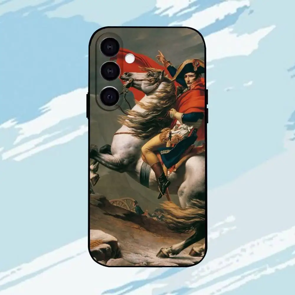 حافظة هاتف N-Napoleon لهاتف سامسونج جالاكسي A73، A72، A71، A70، A53، A52، A51، أخرى غلاف أسود ناعم ll #5