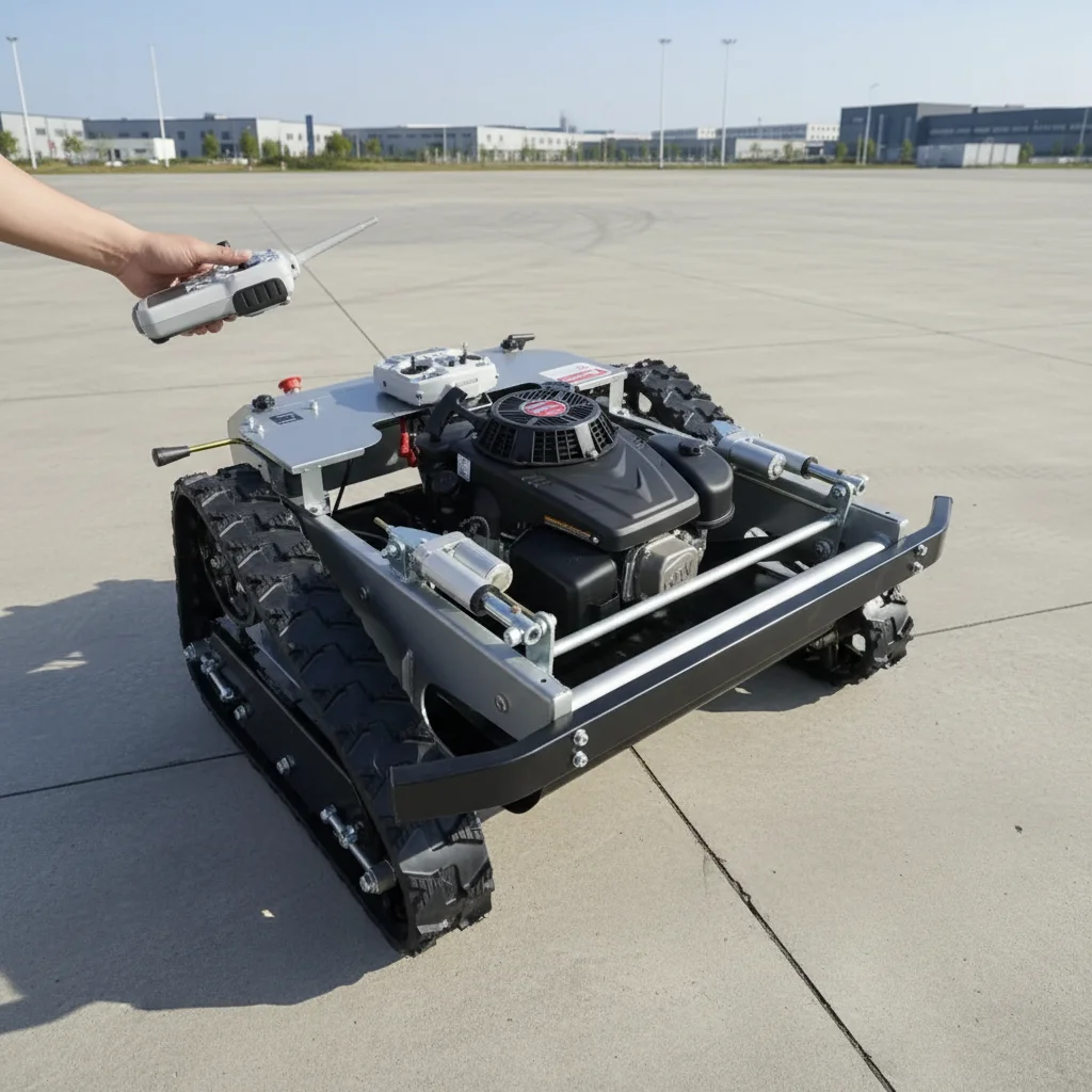 

Новая модель электрической гусеничной газонокосилки с дистанционным управлением, беспроводная, для больших площадей