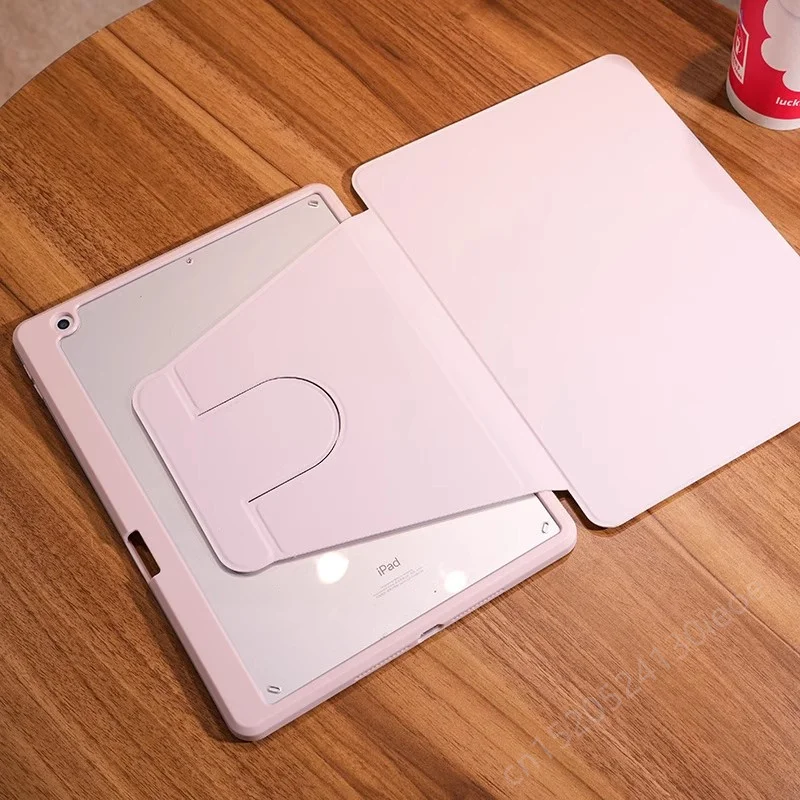 iPad 10 10 세대 2022 케이스 (연필 홀더 포함) iPad 10.2 용 360 회전 태블릿 ​​커버 9th 8th 7th Air 5th 4th 11 2024