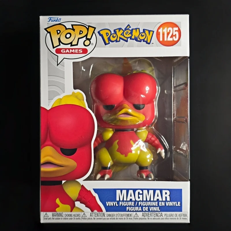 オリジナルのファンコポップ！-ポケモン-マグマール-1125-アニメアクションフィギュアコレクタブルモデルおもちゃ-男の子-女の子-子供向け-クリスマスギフトオーナメント
