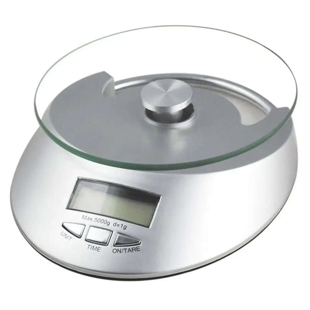 

5 KG Kitchen Scale Electronic Batching Medicinal High-precision Surface LCD Screen Silver