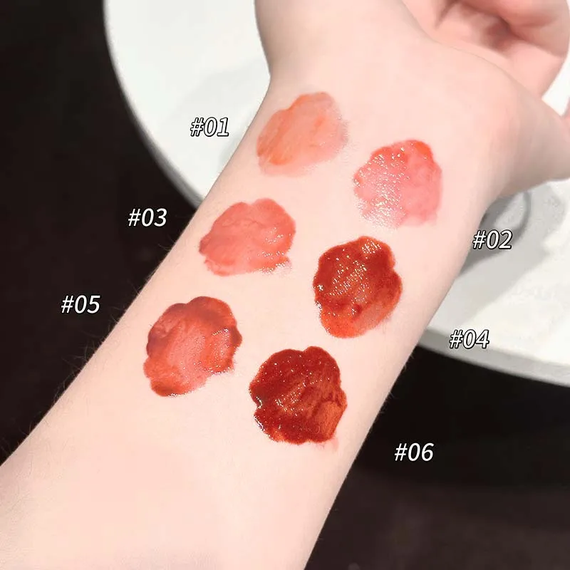 Cappuvini Water Lichte Lipgloss Hydraterende Zijdezachte Textuur Zeer Kleuring Langdurige Make-Up Lip Glazuur Hanger Lip Tint