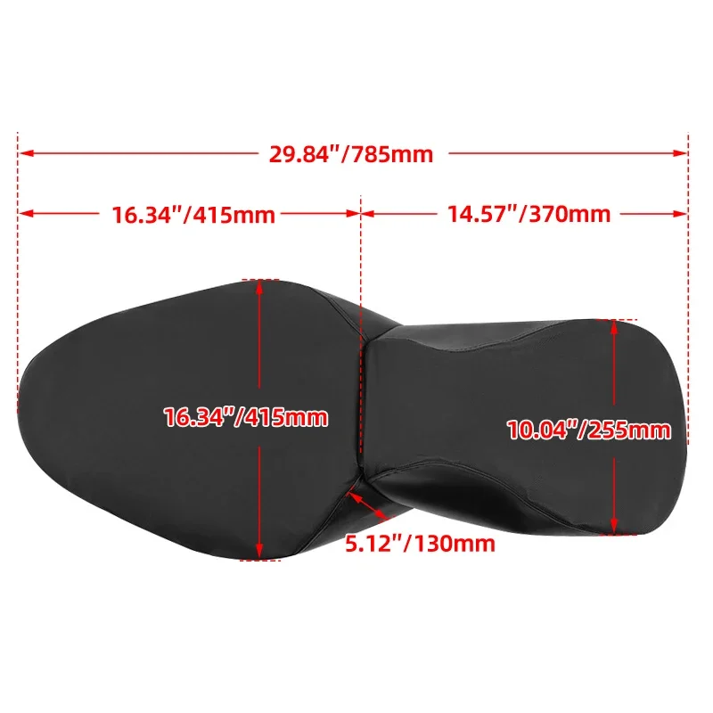 Motorcycle PU Leather Seat Cushion Cover Protector Wear-resisting Waterproof Black For Kawasaki Vulcan VN400/800 1995-2012