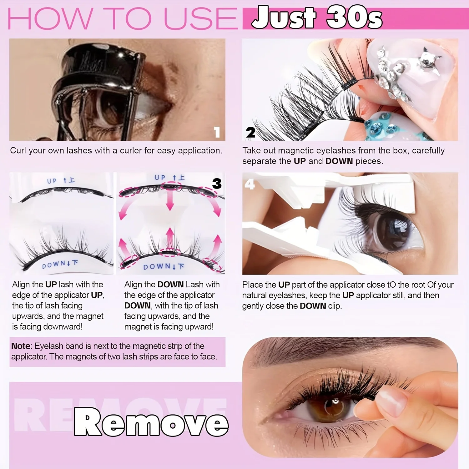 Krafty Magnetische Wimpern, Krafty Magnetische Wimpern, Krafty Magnetische Wimpern Kein Kleber erforderlich, wiederverwendbarer natürlicher Look Krafty