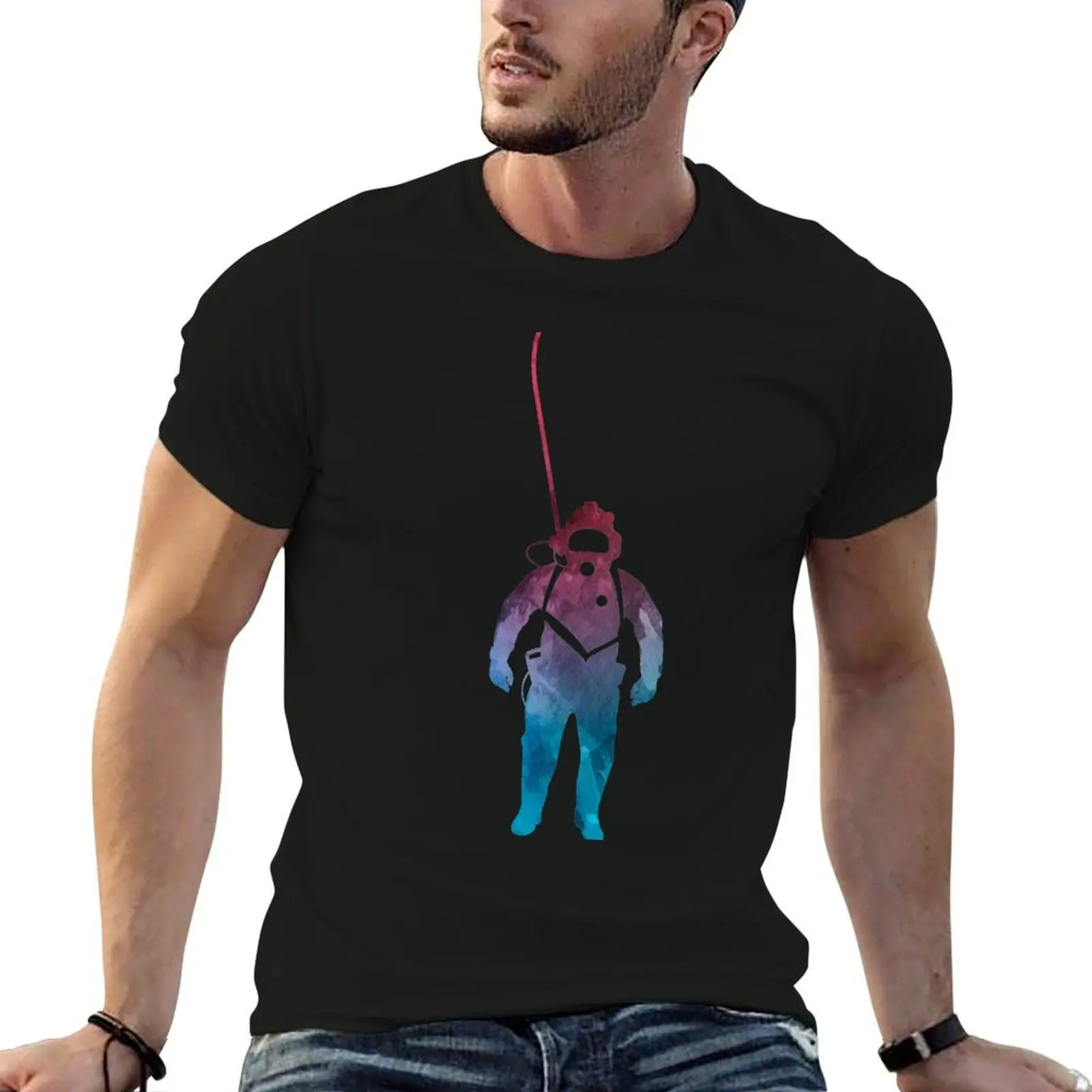 Deep Diver Silhouette 4 T-Shirt t shirt custom print t shirts for man cotton funny cotton t shirt pack T-shirt