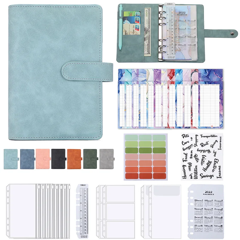 NEW A6 Money Budget Planner Binder With Zipper Envelopes, Cash Envelopes For Budgeting, Money Organizer For A6 Cash Budget Binde