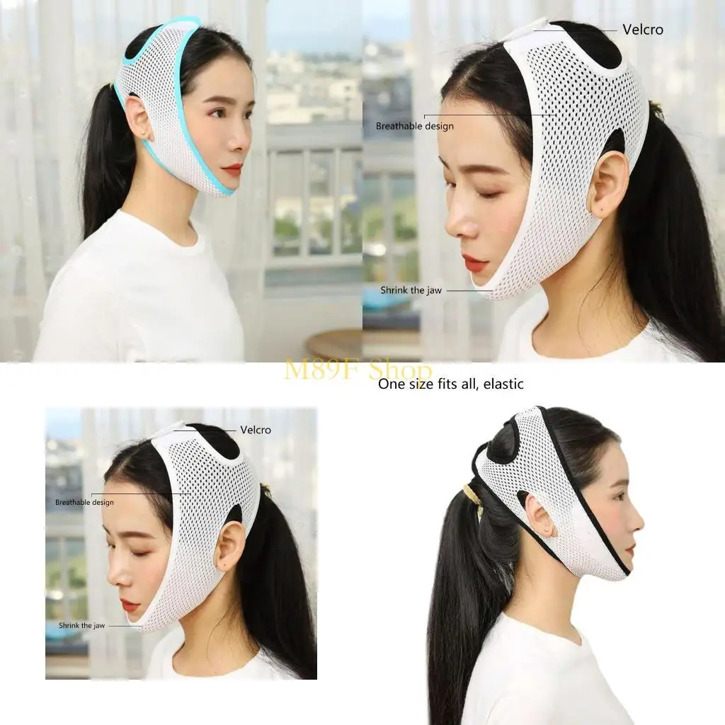 M89FフェイシャルスリミングストラップストラップエラスティックVラインリフティングツールの男性男性は持ち上げ包帯に直面する