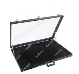 Aluminum Alloy Toolbox Card Silver Storage Box Night Market Stall Box Portable Foldable Star Card Storage Box
