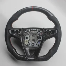 Replacement Real Carbon Fiber Steering Wheel with Leather for Opel Insignia A 2014-2016