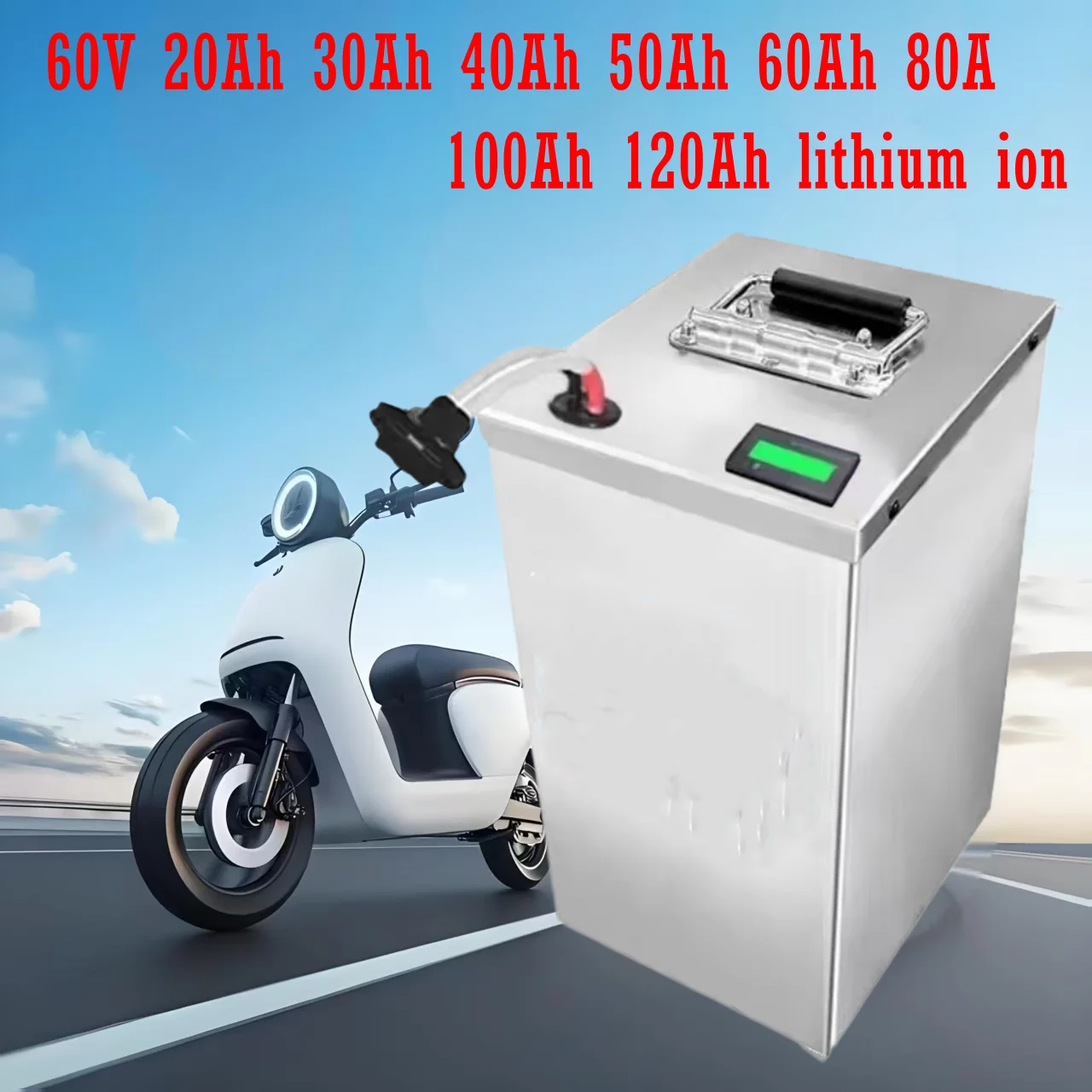 17S 60V 20Ah 30Ah 40Ah 50Ah 60Ah 80Ah 100Ah 120Ah lithium ion battery pack with Bluetooth BMS for 1000W 8000W golf cart