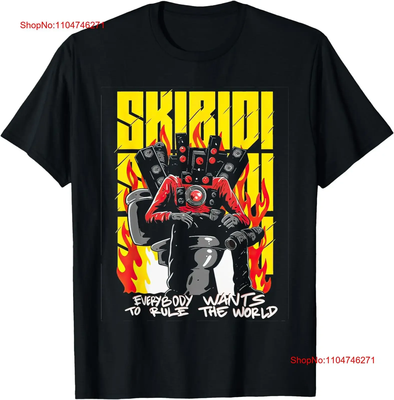 Hot Special SKIBIDI TOILET Black Modern T Shirt Full Size S 4XL vintage Washed Stretched Top For Everyday Wear Casual Slightly