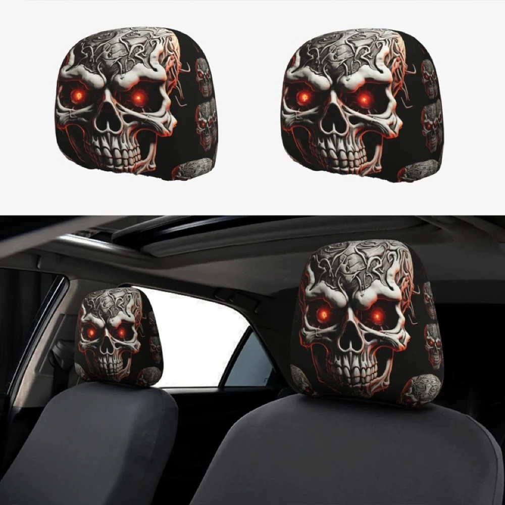 2pcs Car Headrest Funny Cover Accessories Interior Gadgets Decor Styling Ideas Seat Covers Vehicle Supplies Automobiles Parts view 4
