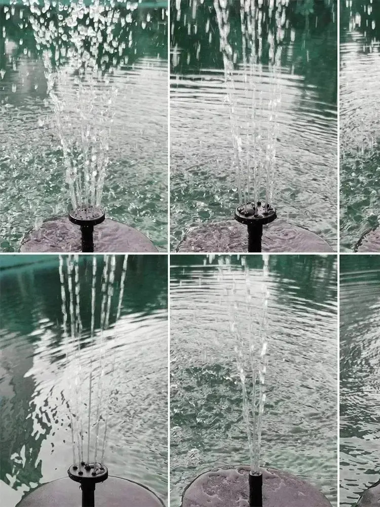 Solar Fonteinpomp Drijvend Zonnepaneel Vogelbaden Waterfontein met 4 Nozzles Voor Tuin Buiten Water Zwembad Vijver Decor - afbeelding 2