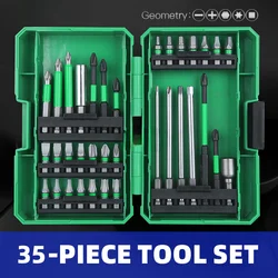 35pcs Screwdriver Drill Bit Set Magnetic Hexagon Socket Set Electric Sleeve Electric Screwdriver Multi-function Repair Tool Kit