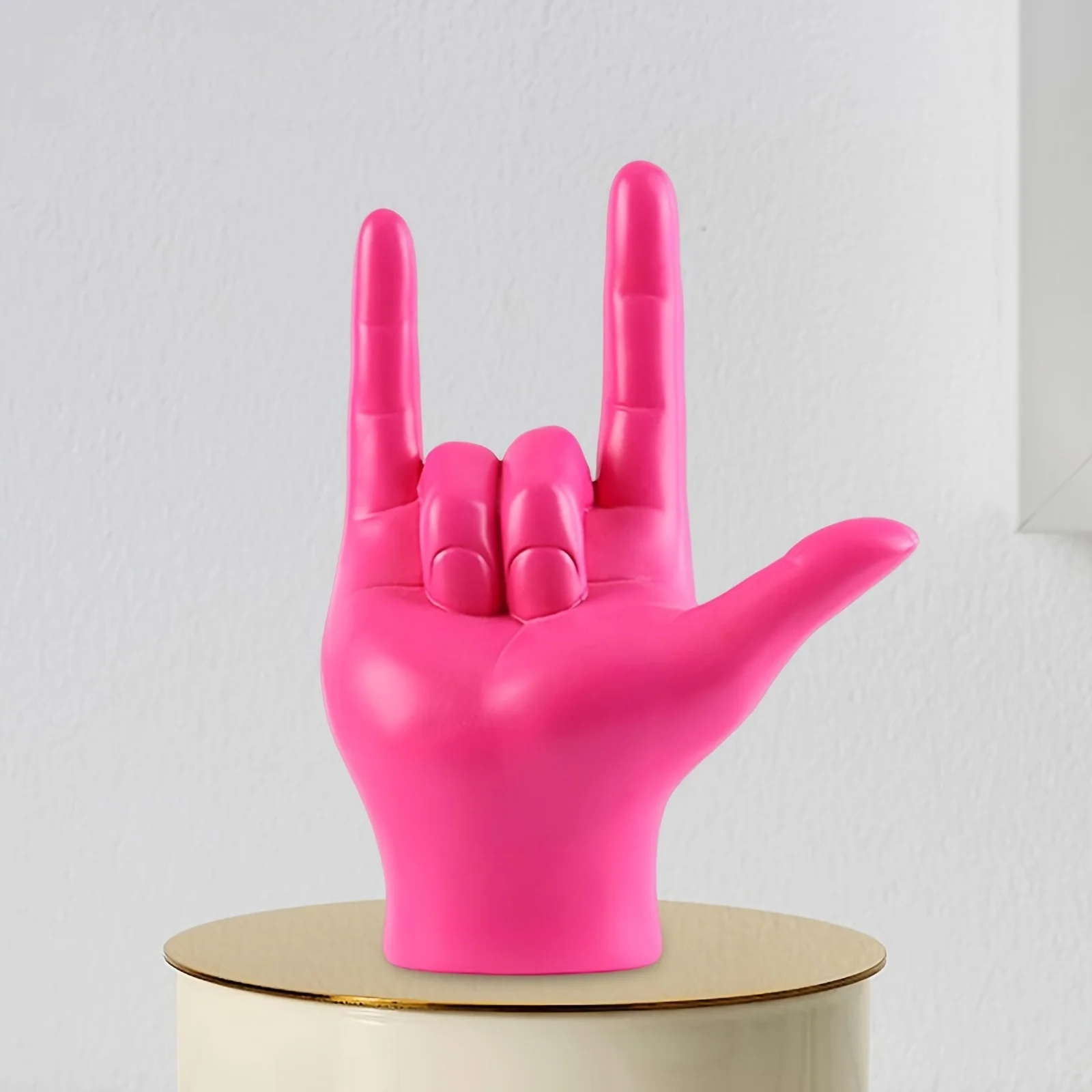 

Resin Rock Hand Sculpture: Love Sign Gesture, Suitable for Indoor/Outdoor Use, Celebrates Multiple Holidays