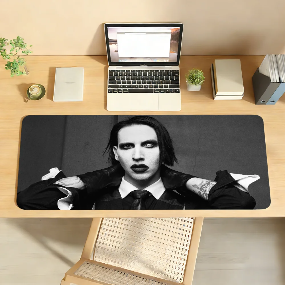 Singer M-MarIlyn M-Manson Mouse Pad Computer Laptop Rubber Non-slip Mouse Mat Mousepad Gamers Decoracion Desk Mat