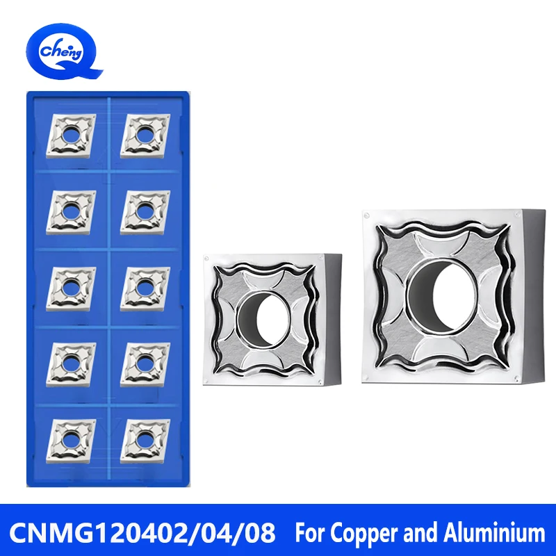 

CNMG120404, CNMG120402 and CNMG120408 Cemented Carbide CNC Lathe Turning Tools for Aluminum and Copper