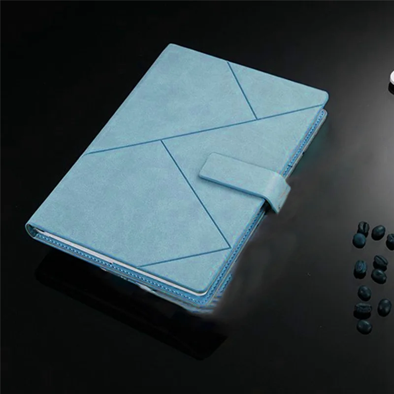 Цельный синий дневник с повесткой дня, канцелярские принадлежности, кожаный журнал для школьных канцелярских товаров