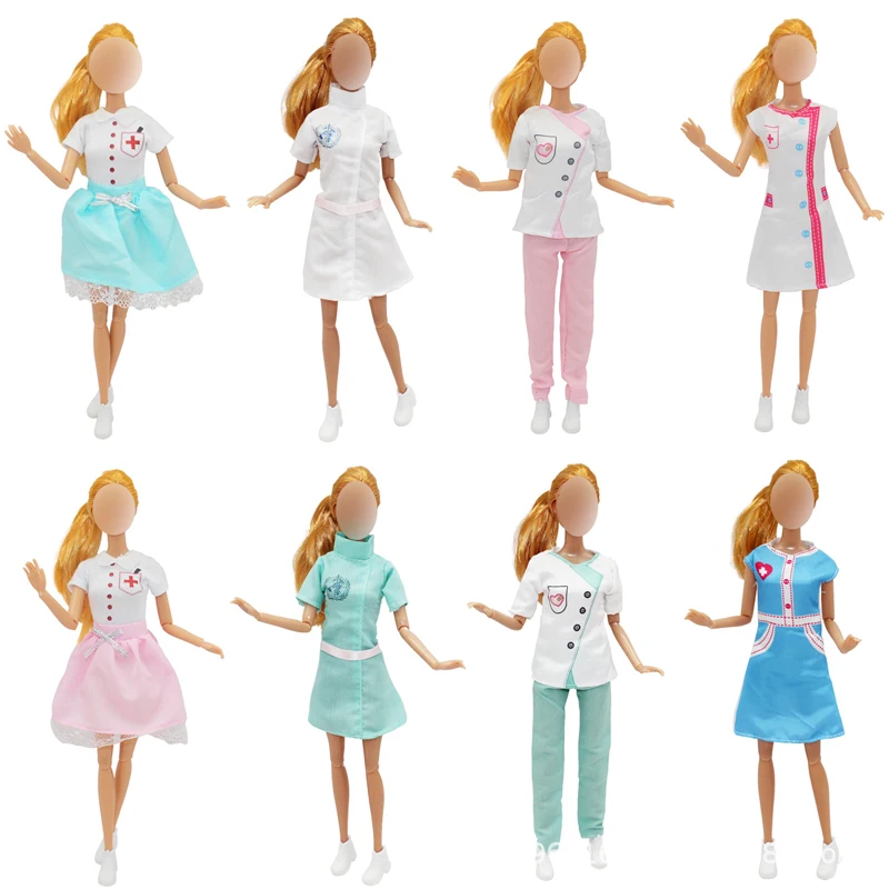 Doctor Nurse Costume Scene Cosplay Clothes For Barbie 11 Inch Doll Accessories For Barbies Accessories