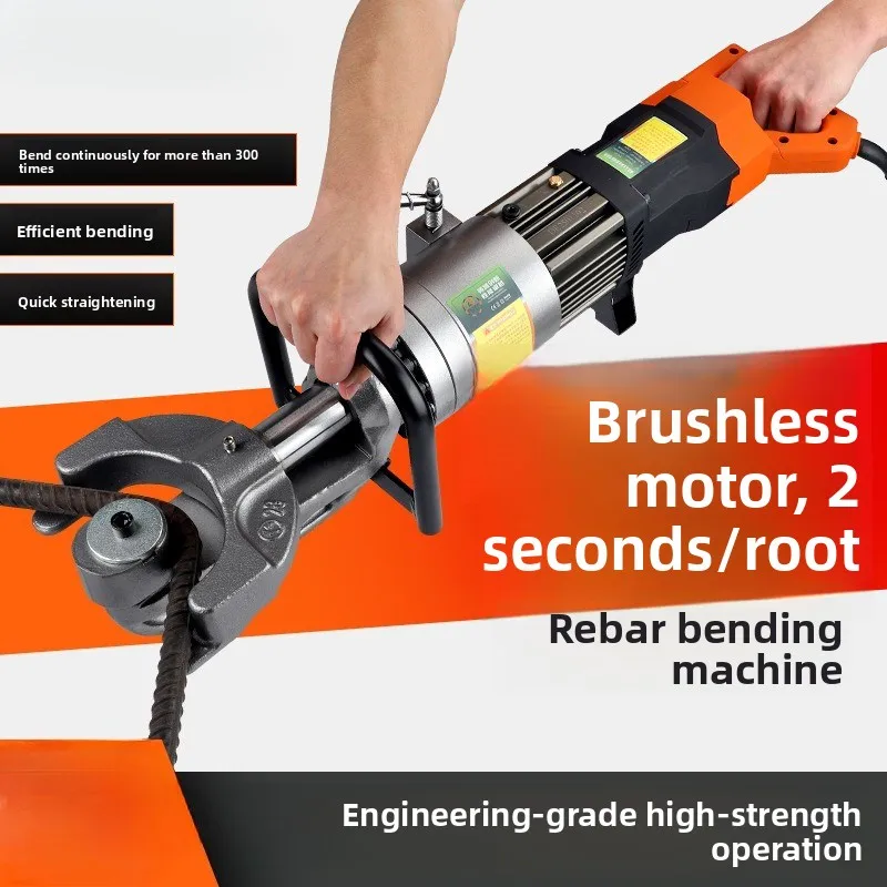 Portable Electric Steel Bar Bending Machine Portable Press Brake Small Rebar Hydraulic Tool Straightening in One