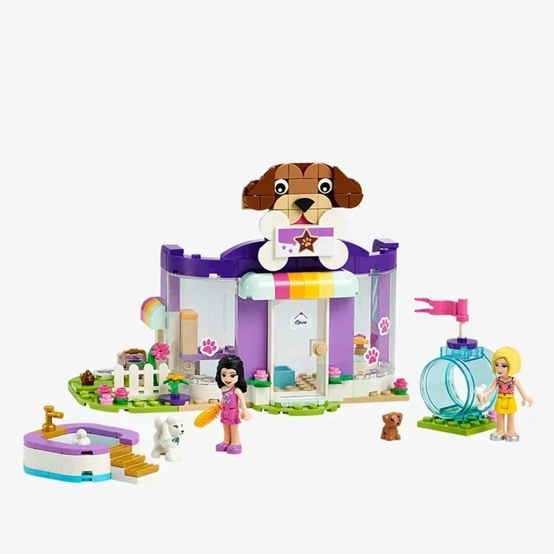 Doggy Puppy Day Care Center Building Block Model Set Compatible 41691 with City Friends 227PCS Bricks Toys for Girls Kids Gifts