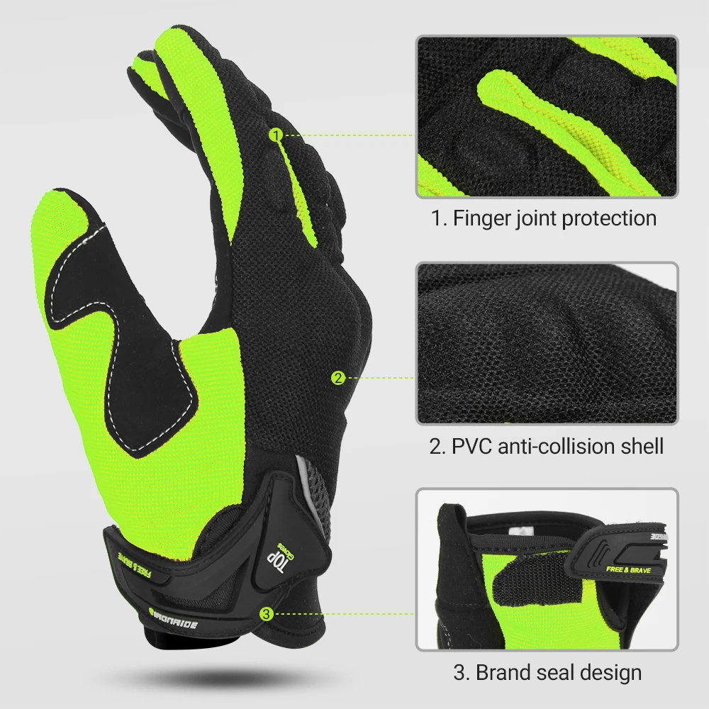 Motorcycle Gloves Summer Breathable Riding Gloves Hard Knuckle Touchscreen Motorbike Gloves For Dirt Bike Moto Full Finger Glove