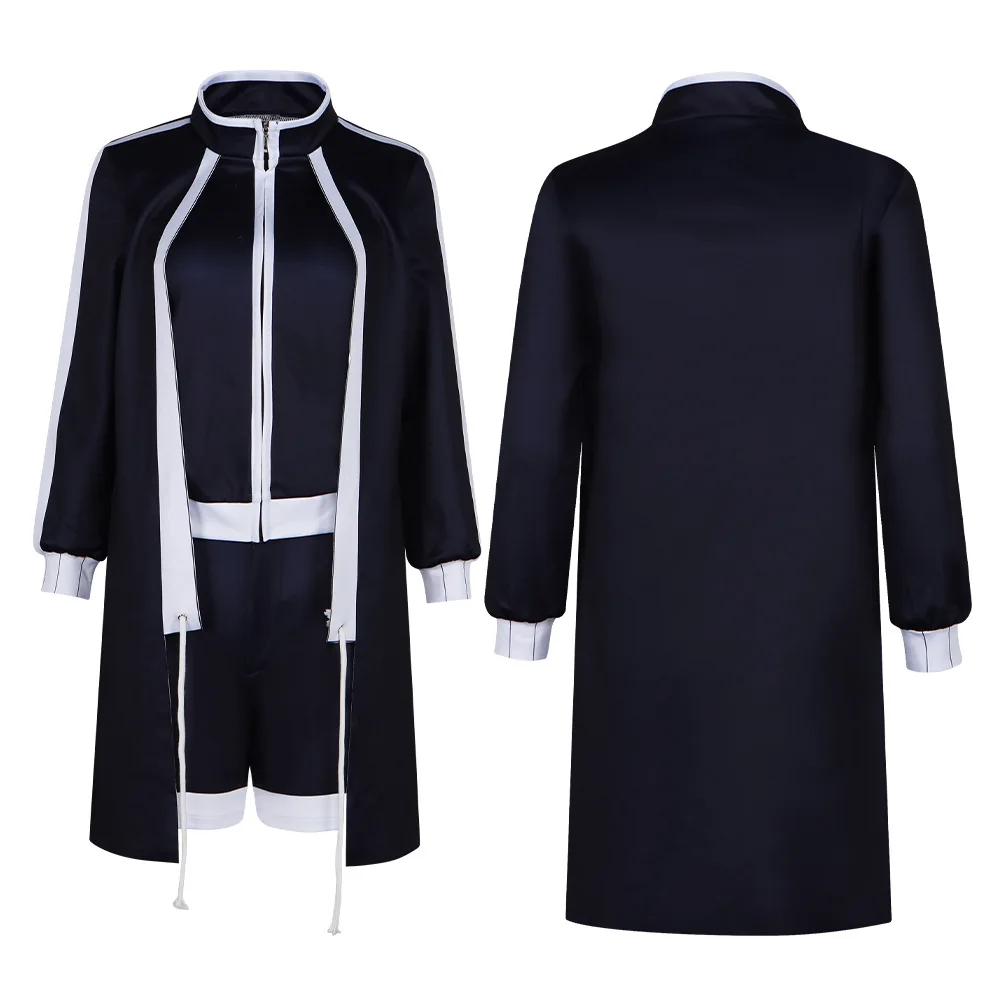Anime Tougen Anki Homare Byobugaura Cosplay Costume Black Long Coat School Uniform Shorts Wig Woman Sexy Carnival Halloween Suit