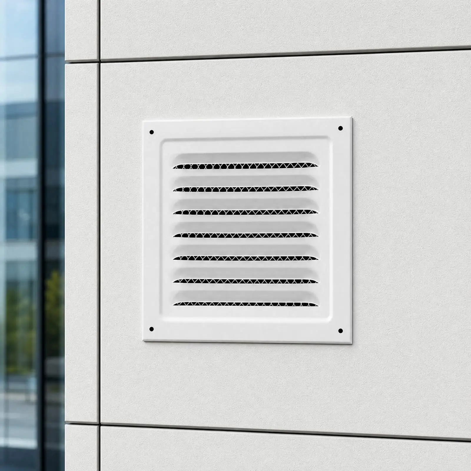 Wall Ventilation Grille Cover Aluminum Mesh Louvered Exterior Vent for Air Exhaust and Rain Protection