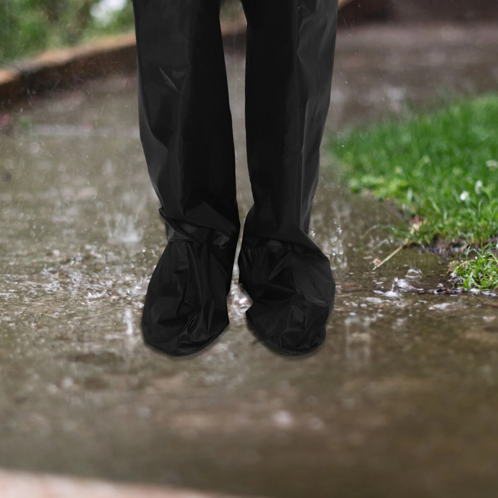 

1 Pair Waterproof Pants Motorcycle Riding Gear For Men Women Unisex Design Rainproof Hiking Outdoor Activities Rain Trousers