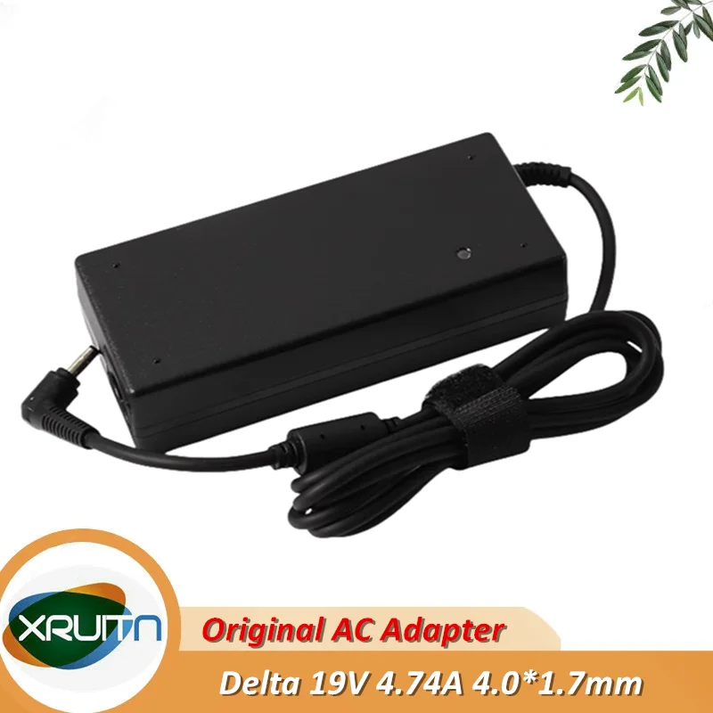 For Hasee 90W Laptop Charger Genuine Delta 19V 4.74A 90W 4.0x1.7mm ADP-90CD DB Power Supply AC Adapter