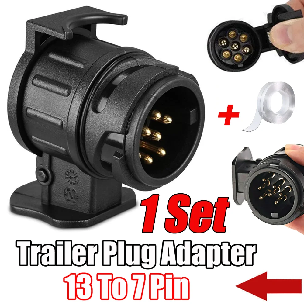 

12V 13 To7 Pin Plug Adapter Summer Multifunctional Waterproof Car Motorhome Plug Socket Adapter Connector Auto Accessories