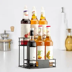 Easy To Spice Rack Versatile Kitchen Organizer 2 Tier Seasoning Rack Coffee Syrup Stand Shelf for Bottles Wine Dressing