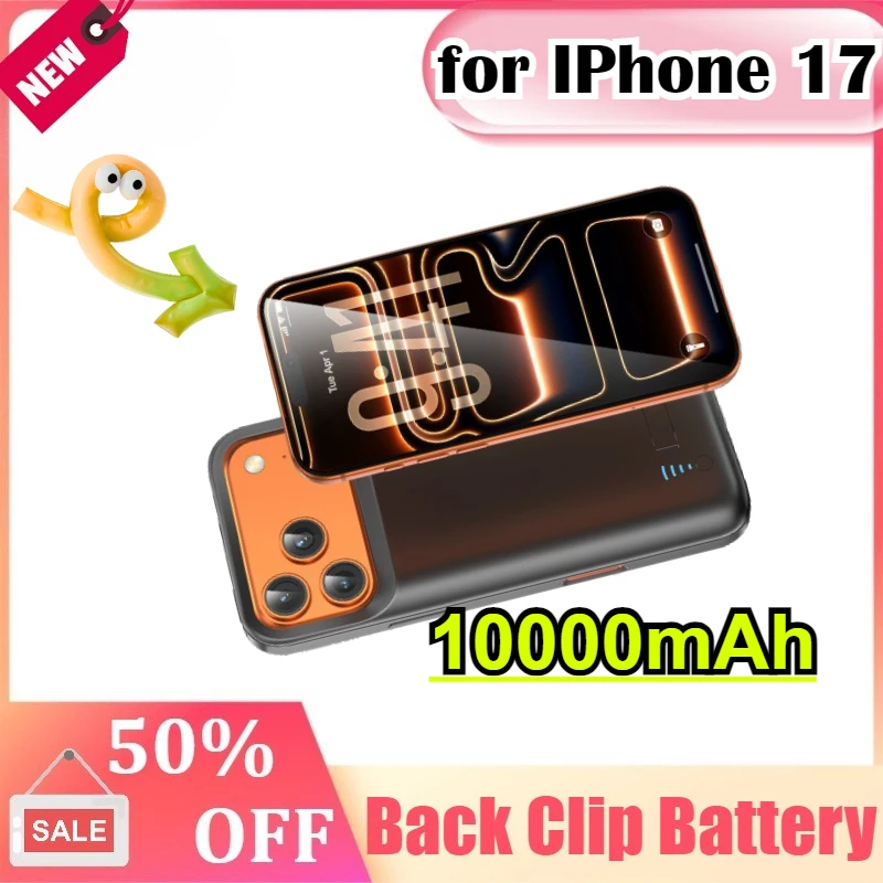 

10000mAh Magnetic Battery Case for IPhone 17 Snap-On Portable Charger with PD Fast Charging Ultra Slim Power Bank Phone Cover
