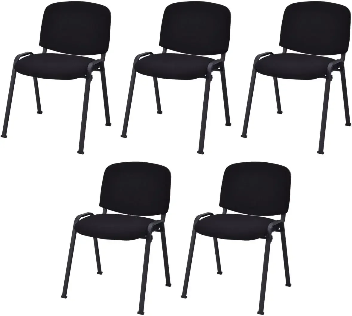 Conference Chair Set W/Steel Frame,Ergonomic Design,Sponge Seat and Back,Stack Chair