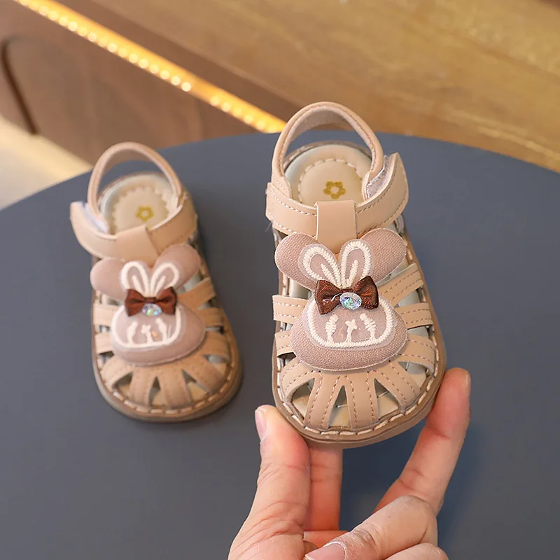 Summer new girl closed toe toddler soft bottom sandals