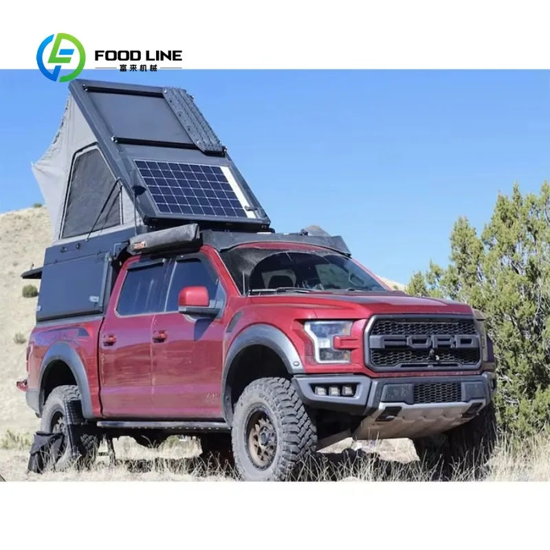 Customized pickup truck bed hard‑top topper steel aluminum alloy waterproof manual locking for outdoor pickup cargo shelter