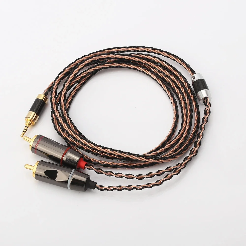 Audiocrast Hifi 2,5 mm TRRS balanceado para 2 cabos RCA macho para Astell & Kern AK100II, AK120II, AK240, AK380, AK320, DP-X1
