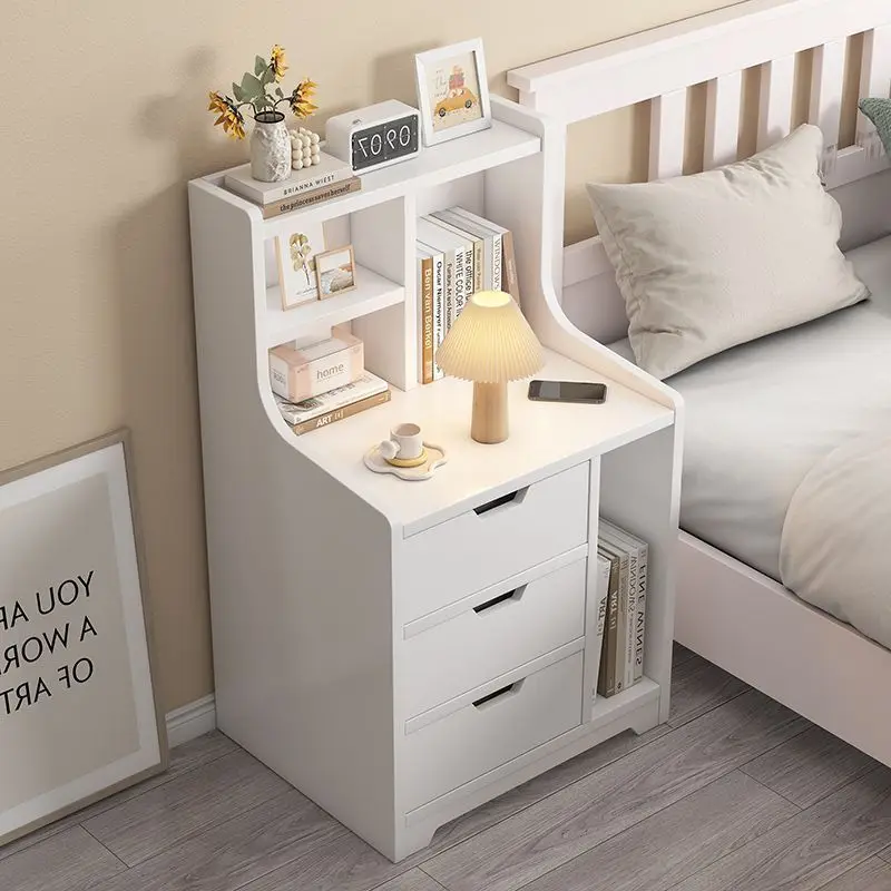 

Bedside table Small simple modern side home bedroom Simple multi-layer storage