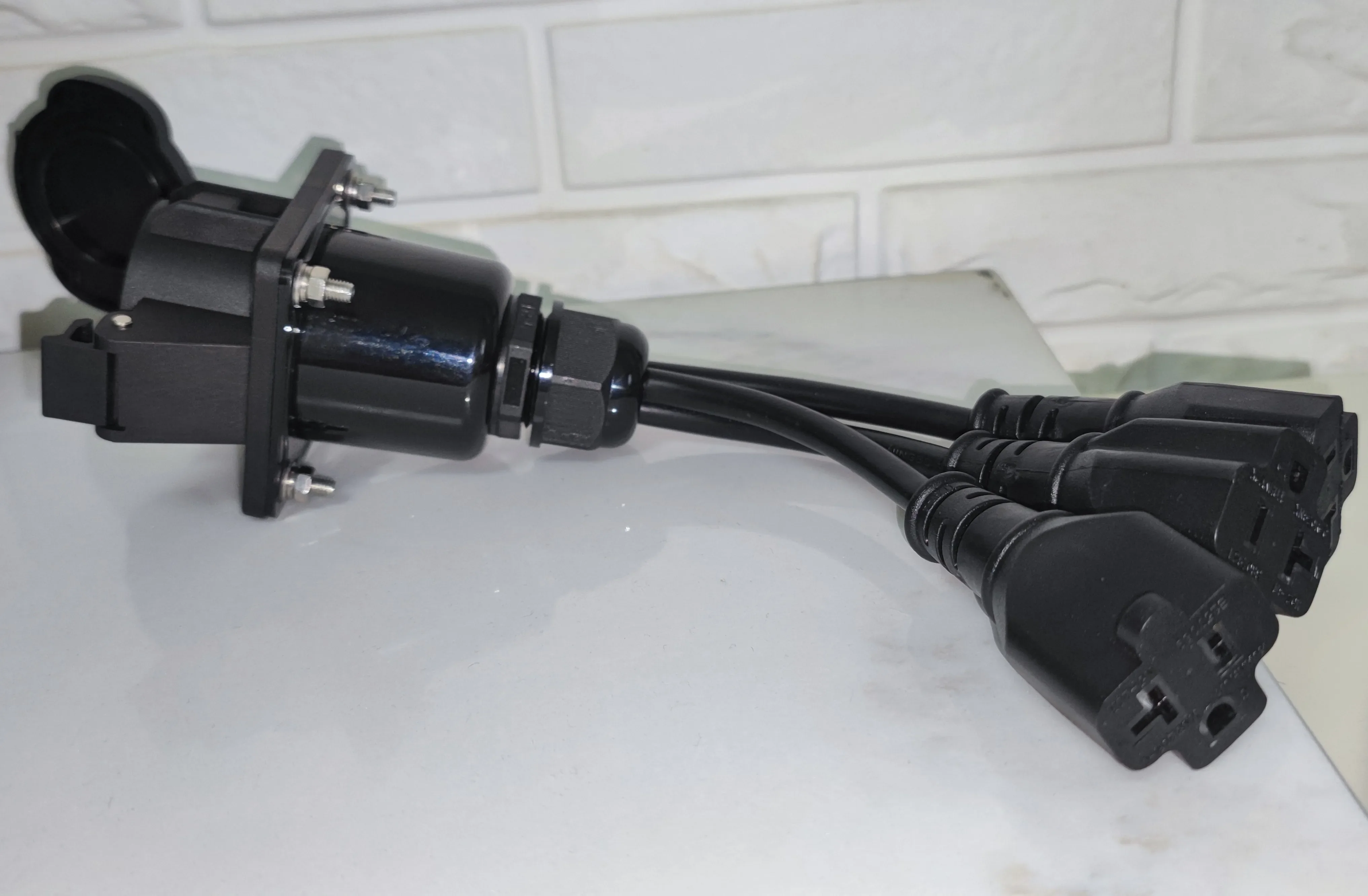 220V J1772 Type1 Socket To NEMA 5-15/5-20 EV Charger Adapter With 0.3M Cable for E-Bike/Scooter/One wheel