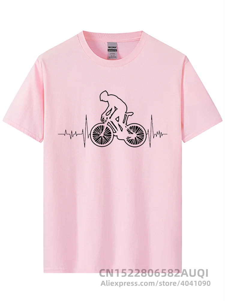 Mountain Biking MTB T Shirt Brand Clothes Bicycles Logo shirt Mountain Bike Heartbeat Funny Bicycle Cycling Gift T-Shirt