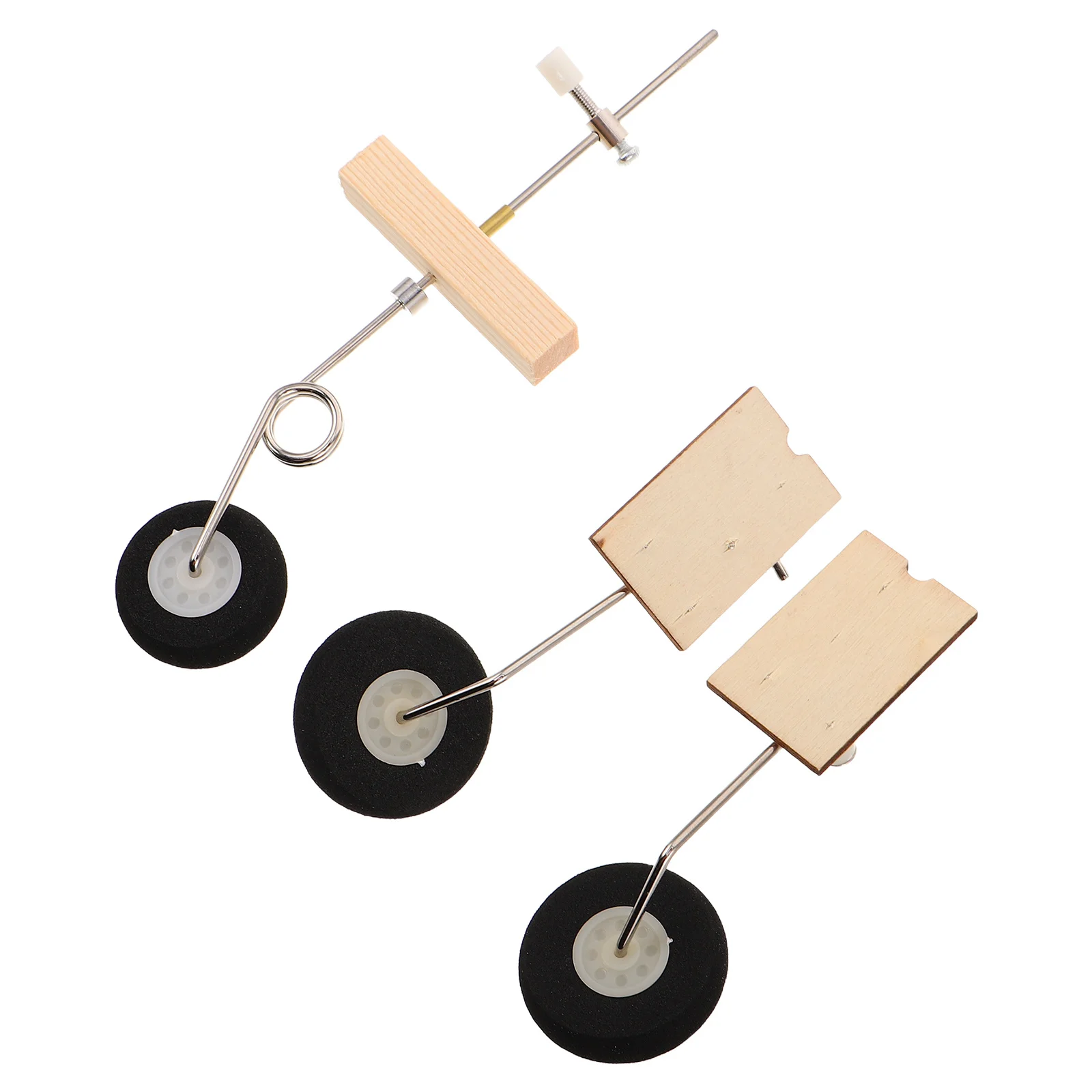 

2 set Rc Plane Landing Wheels Heavy Duty Undercarriage Gear Replacement Shock Absorbing Lightweight Design - Universal Fit For