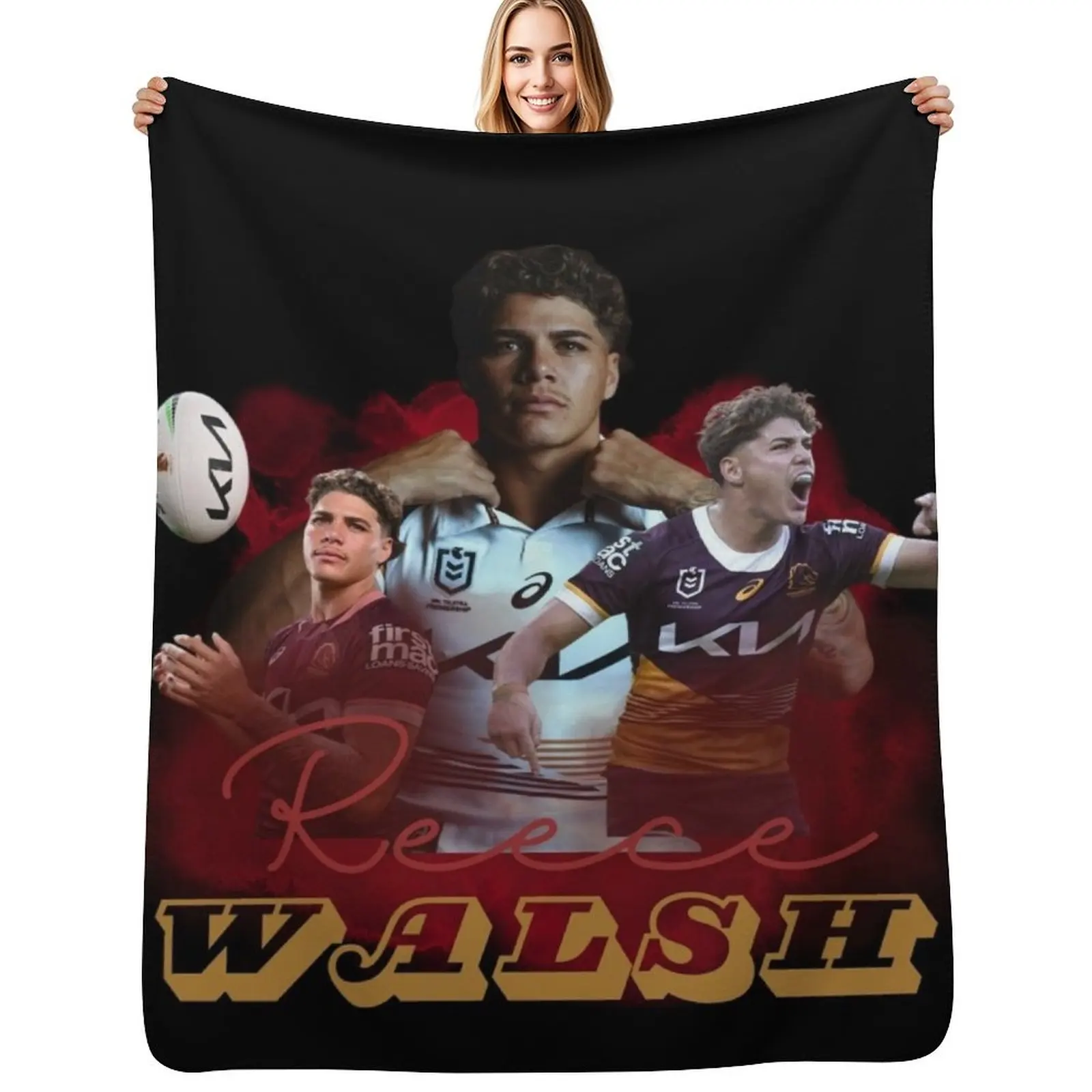 Reece Walsh Throw Blanket Loose Vintage Soft Multi-Purpose christmas gifts Winter beds Blankets