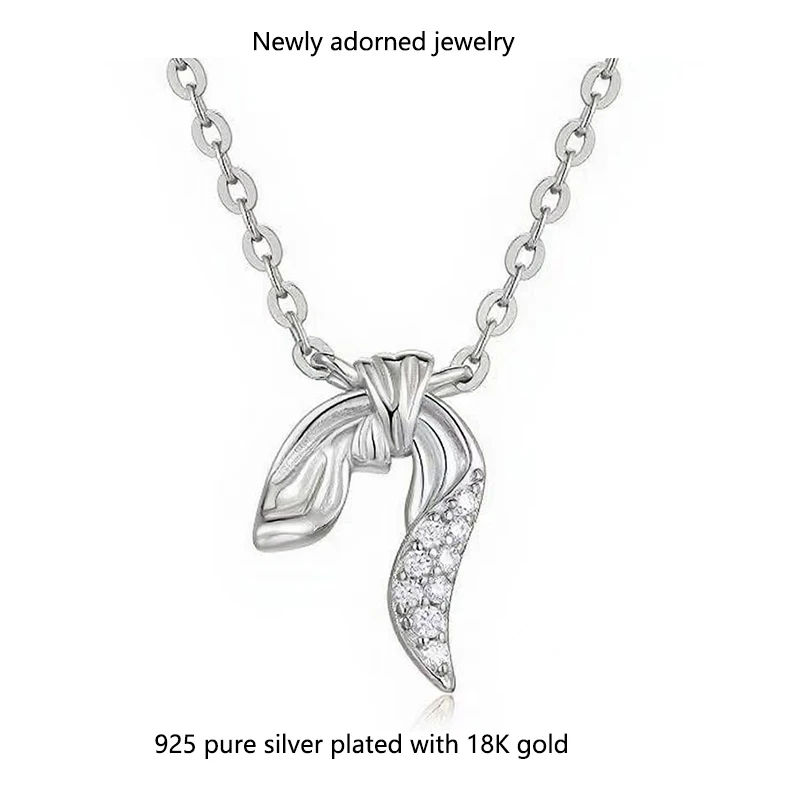 

AliExpress Korean - style Moissanite Pendant Necklace for Women - Sweet, Simple, Versatile, Compact with Design - sense, Normcor