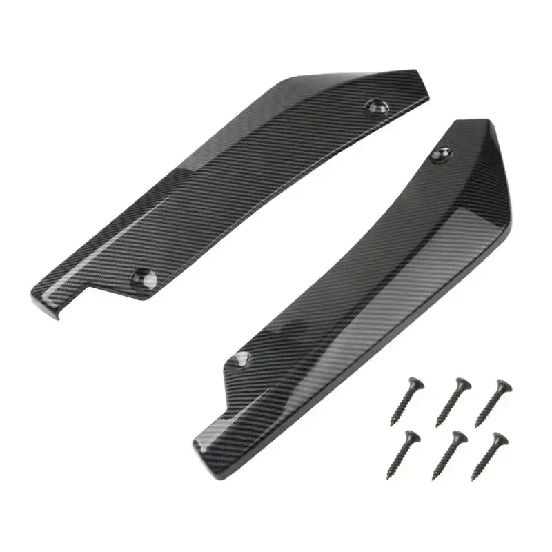 2 Stuks Universele Auto Voorbumper Lip Diffuser Splitter Spoiler Scratch Body Protector Carbon Achter Lip Wrap Hoek Splitters