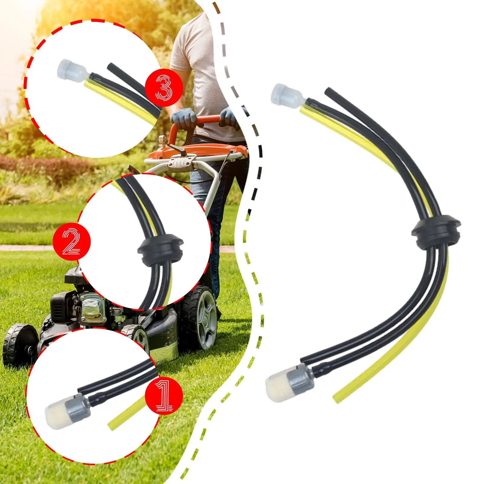 

4Pcs Strimmer Fuels Pipes for Garden Hedge Trimmer Lawn Mower Accessories