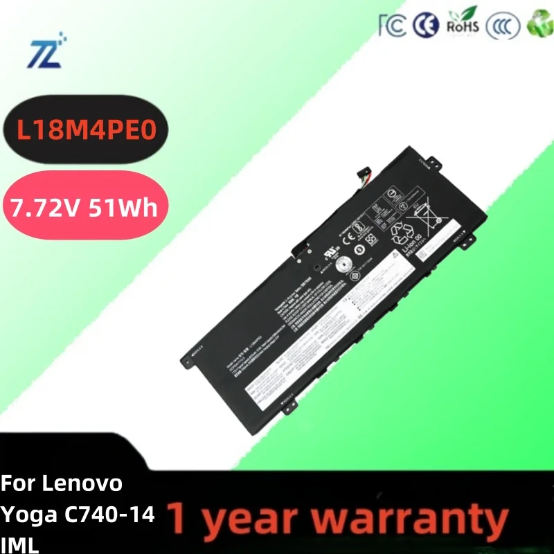 

L18C4PE0 L18L4PE0 L18M4PE0 for Lenovo Yoga C740-14IML 14IML-81TC 5B10W67185 5B10W67296 SB10W67368 battery