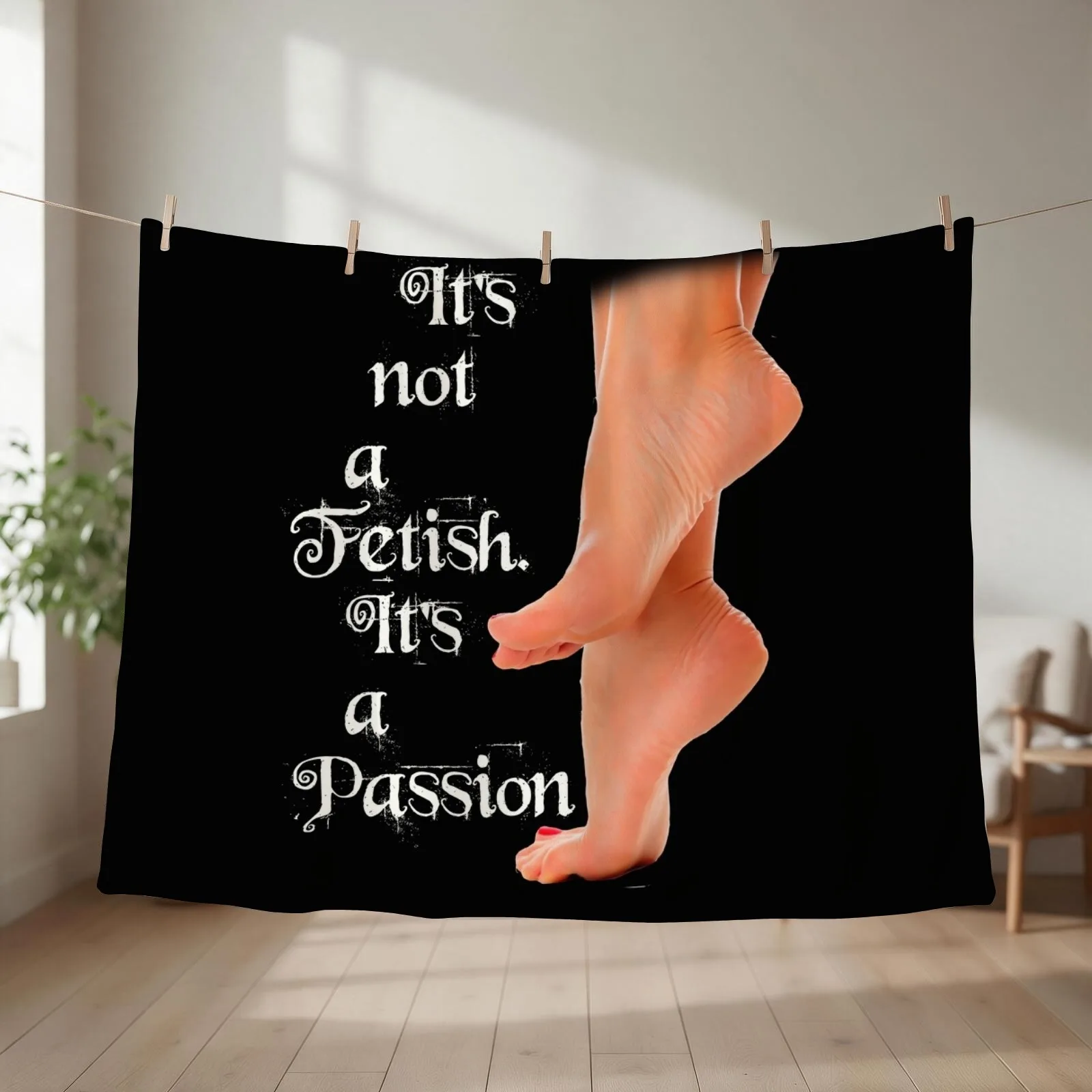 Fetish foot lovers Throw Blanket couch cozy soft plush fuzzy picnic outdoor blanket