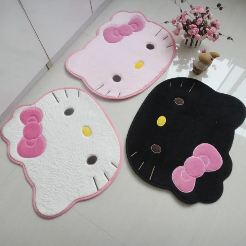 Sanrio Hello Kitty Kawaii Anime Carpet Bathroom Household Absorbent Floor Mat Children Non-slip Quick-drying Mat Entrance Door