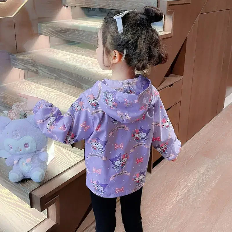 

Sanrio Children's Jacket Hello Kitty Kuromi New Cartoon Kawaii Spring and Autumn New Anime Mid Large Children's Jacket Fashion