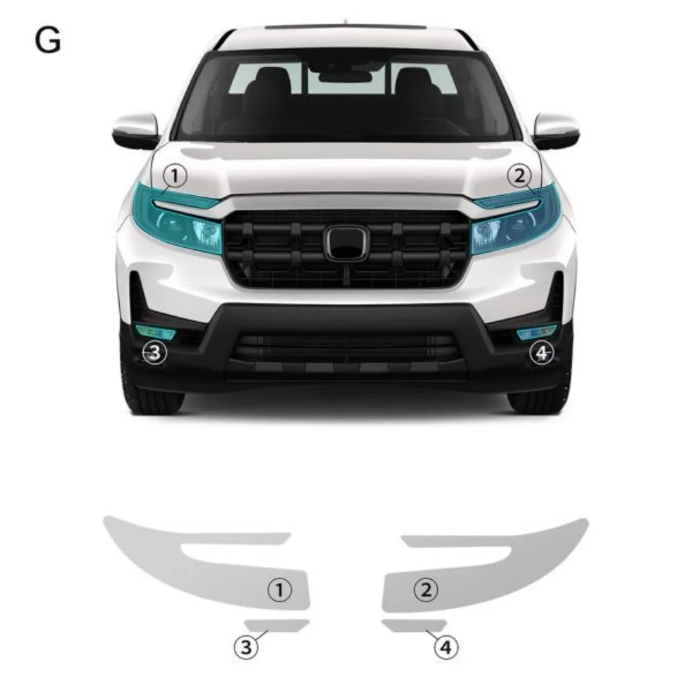 

TPU Car Headlight Protective Film For Honda Ridgeline 2024-2026 PPF Transport & Smoke Anti-Scratch Auto External Accessories
